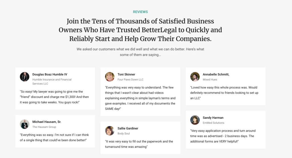 BetterLegal User Reviews