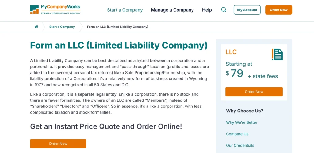 MyCompanyWorks Pricing Options